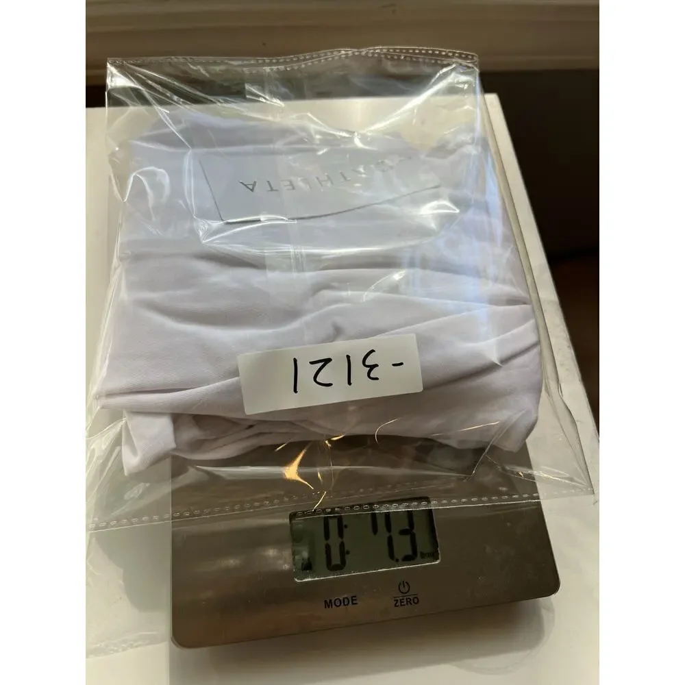 Athleta Women Size L With Ease Asymmetrical Top White Athleisure Yoga Gym Casual